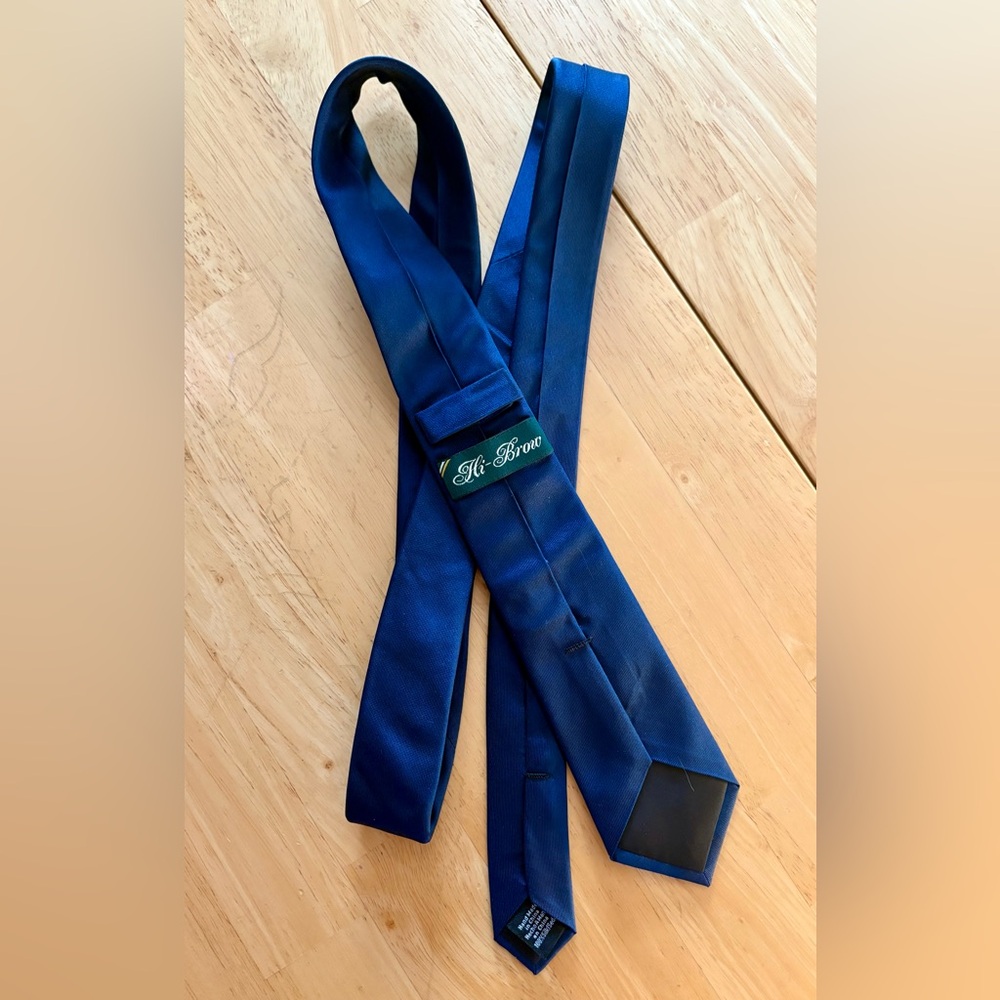 Blue Men's Silk Skinny Tie